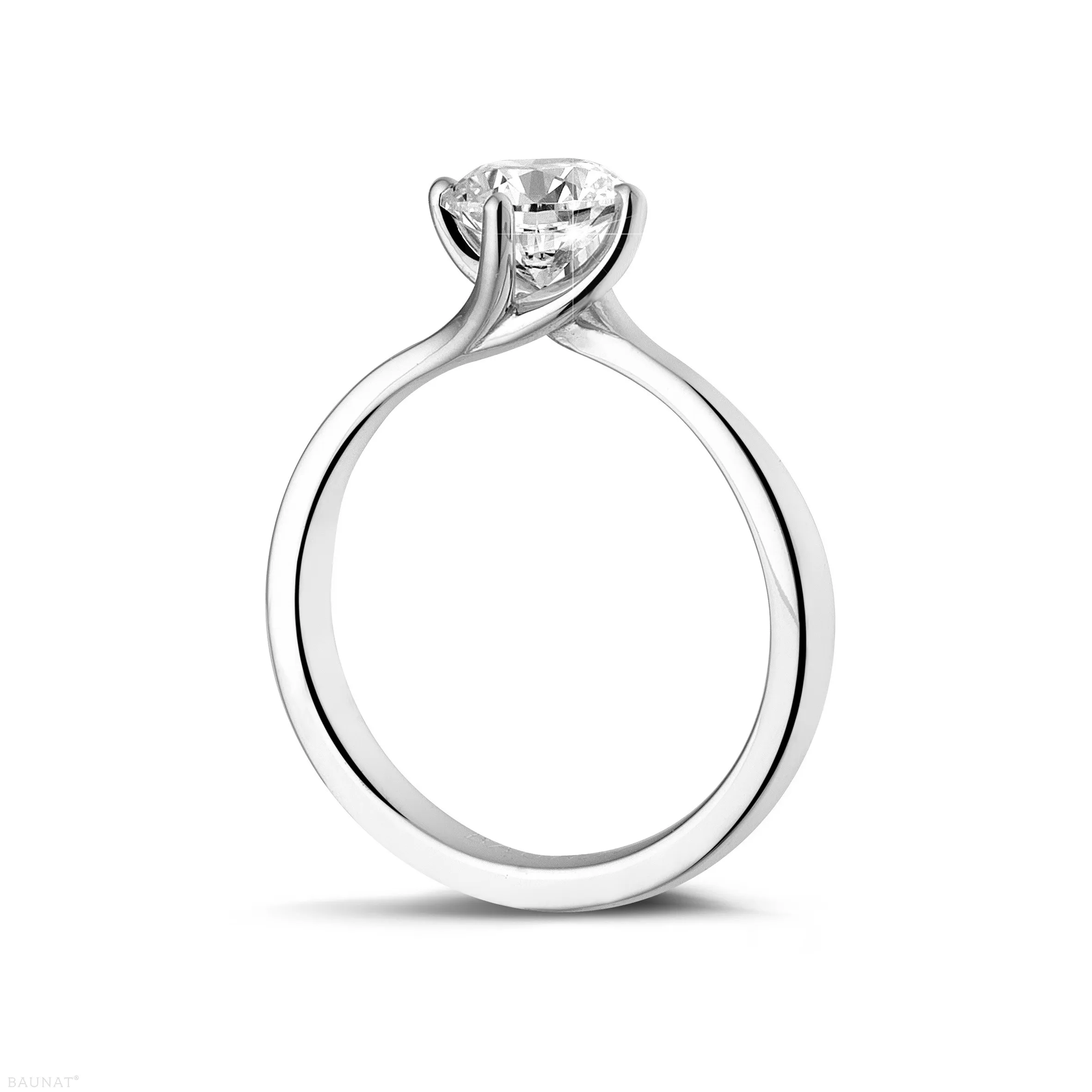 0.90 quilates anillo solitario diamante de oro blanco 
