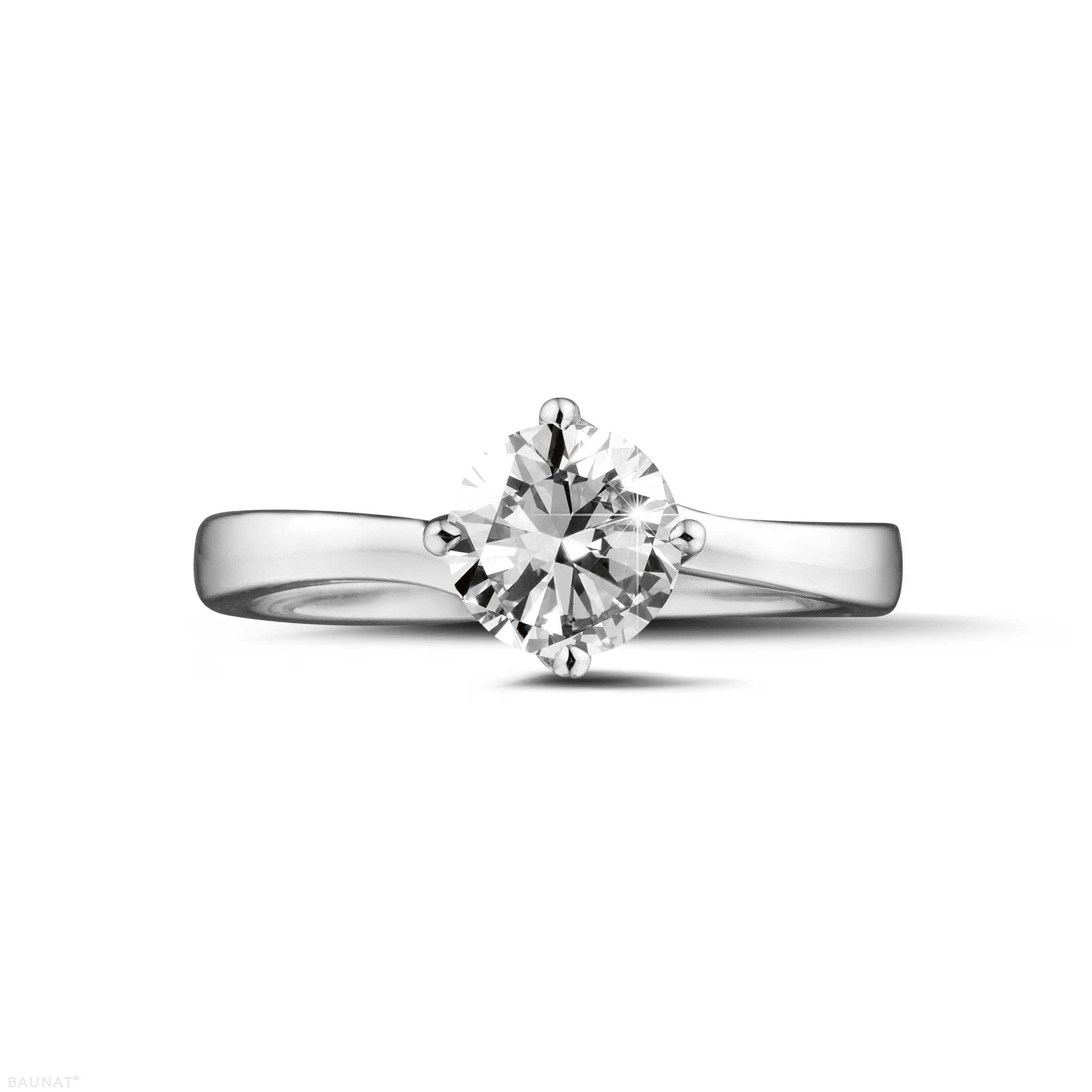 0.90 quilates anillo solitario diamante de oro blanco 
