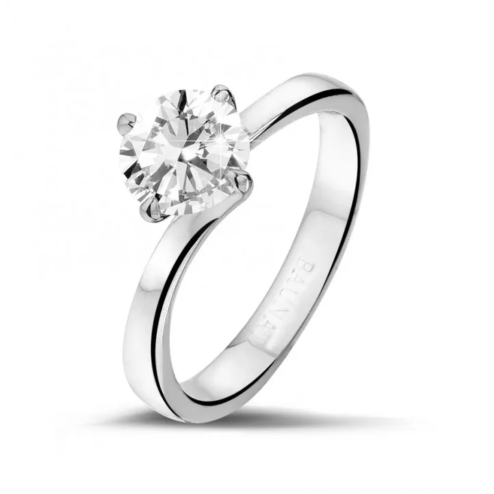1.25 quilates anillo solitario diamante de oro blanco 