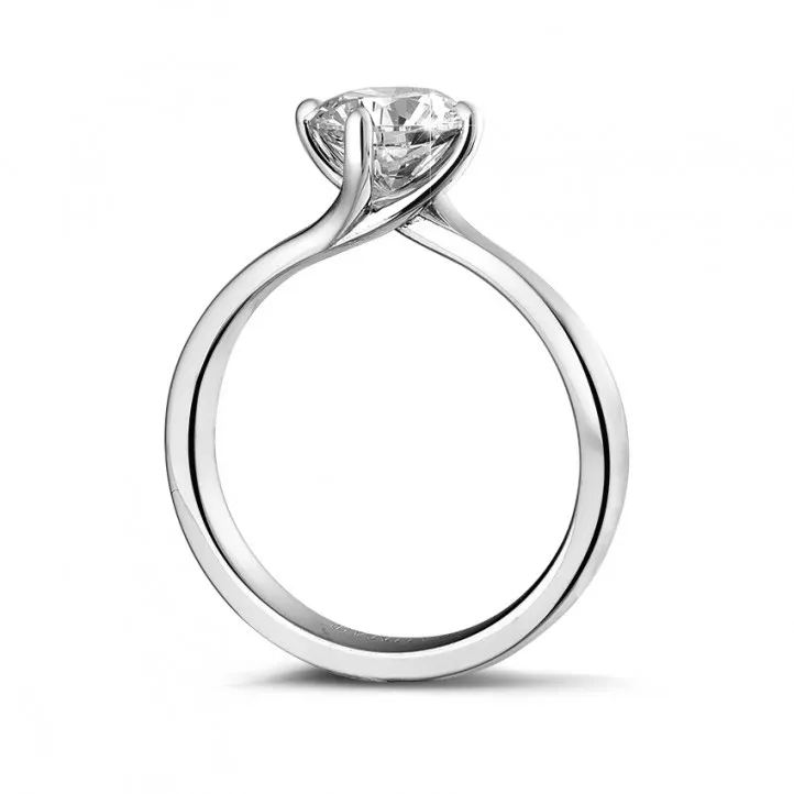 1.25 quilates anillo solitario diamante de oro blanco 