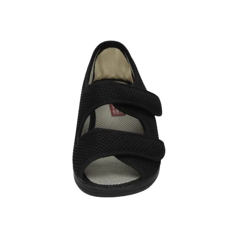 21744 SANDALIA TELA ANCHO color NEGRO