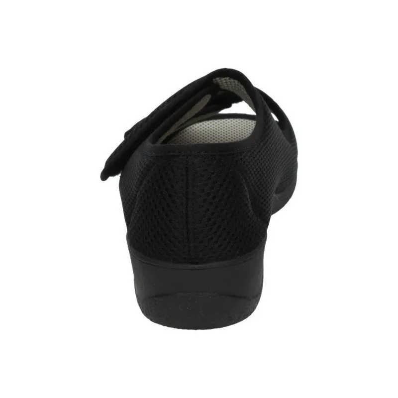 21744 SANDALIA TELA ANCHO color NEGRO