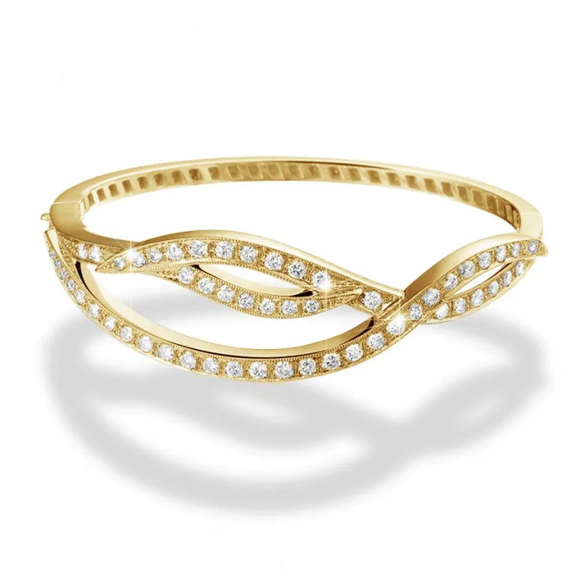 2.43 quilates pulsera diamante diseño en oro amarillo 