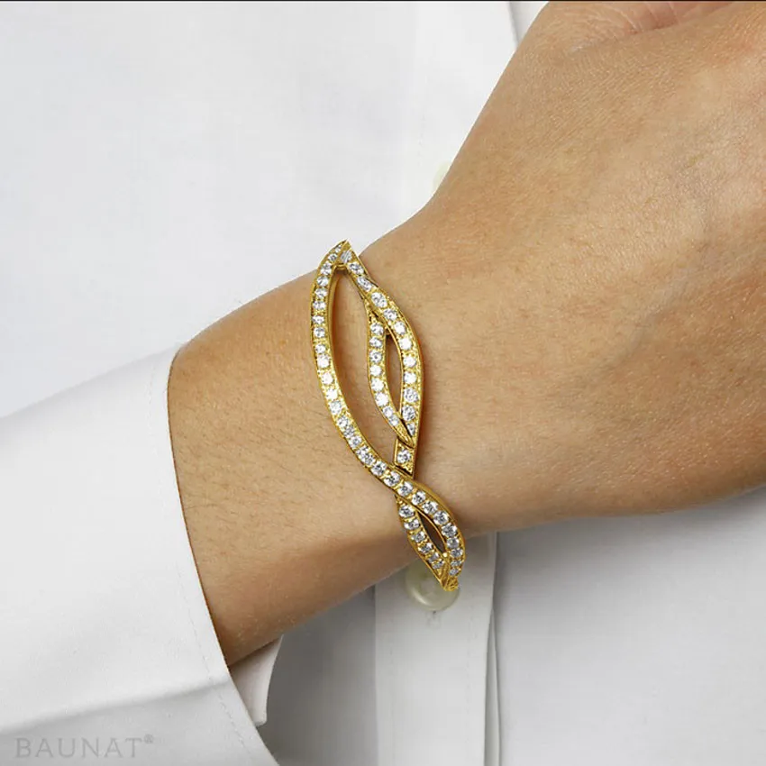 2.43 quilates pulsera diamante diseño en oro amarillo 