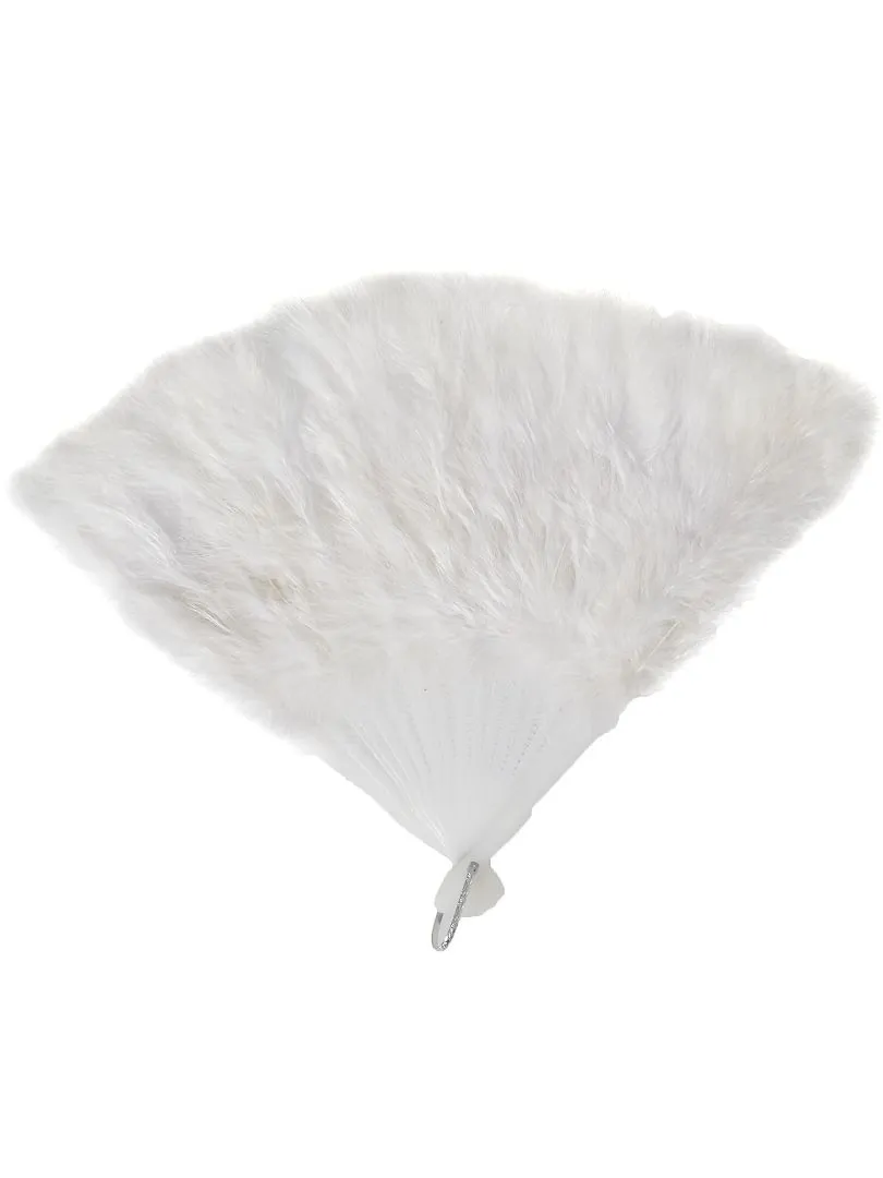 ABANICO DE PLUMA  BLANCO