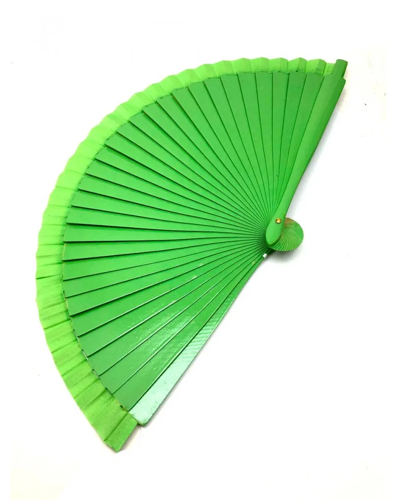 ABANICOS MADERA VERDES VENTA ONLINE