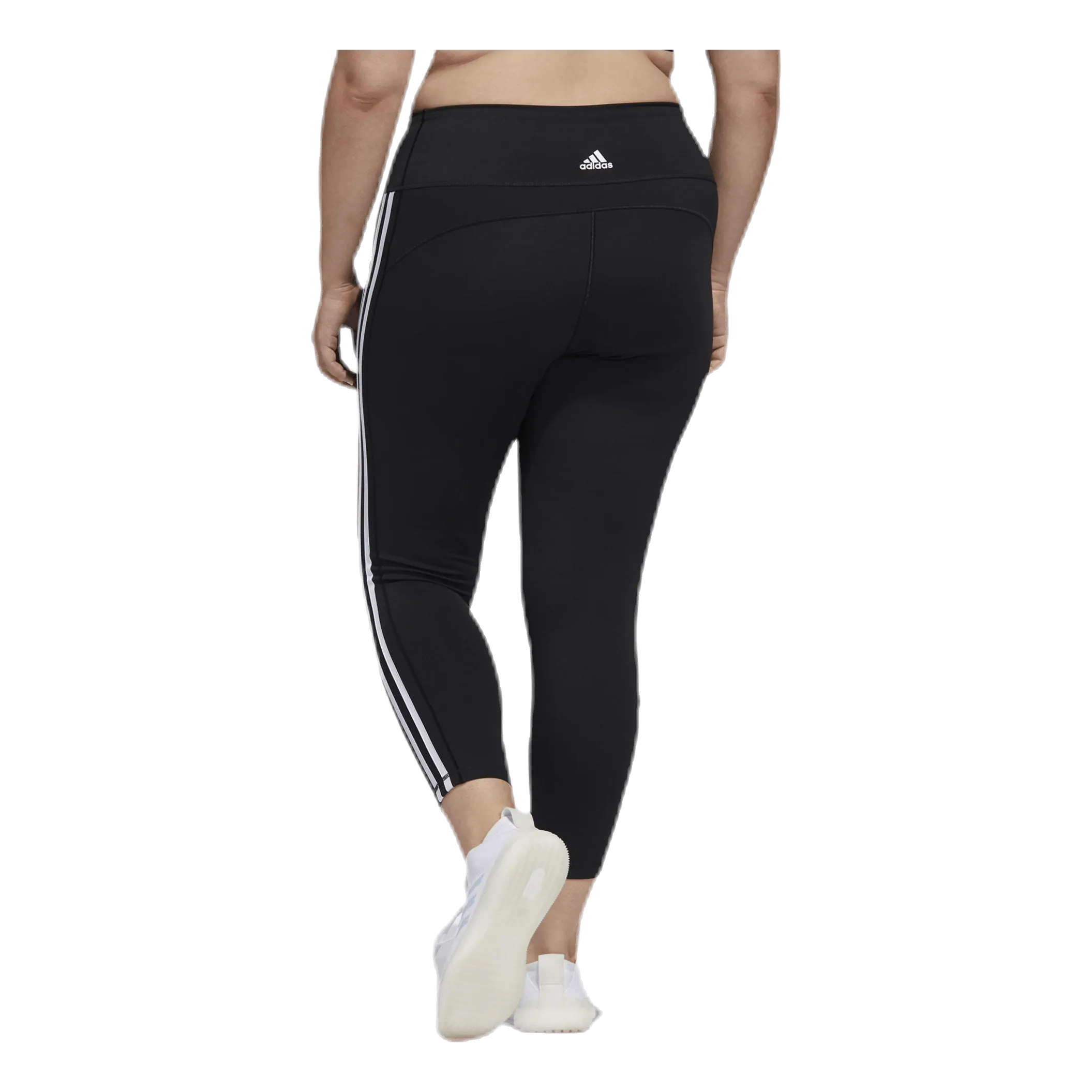 Adidas Believe This 2.0 3 Stripe 7/8 Tight Plus Size Black / White