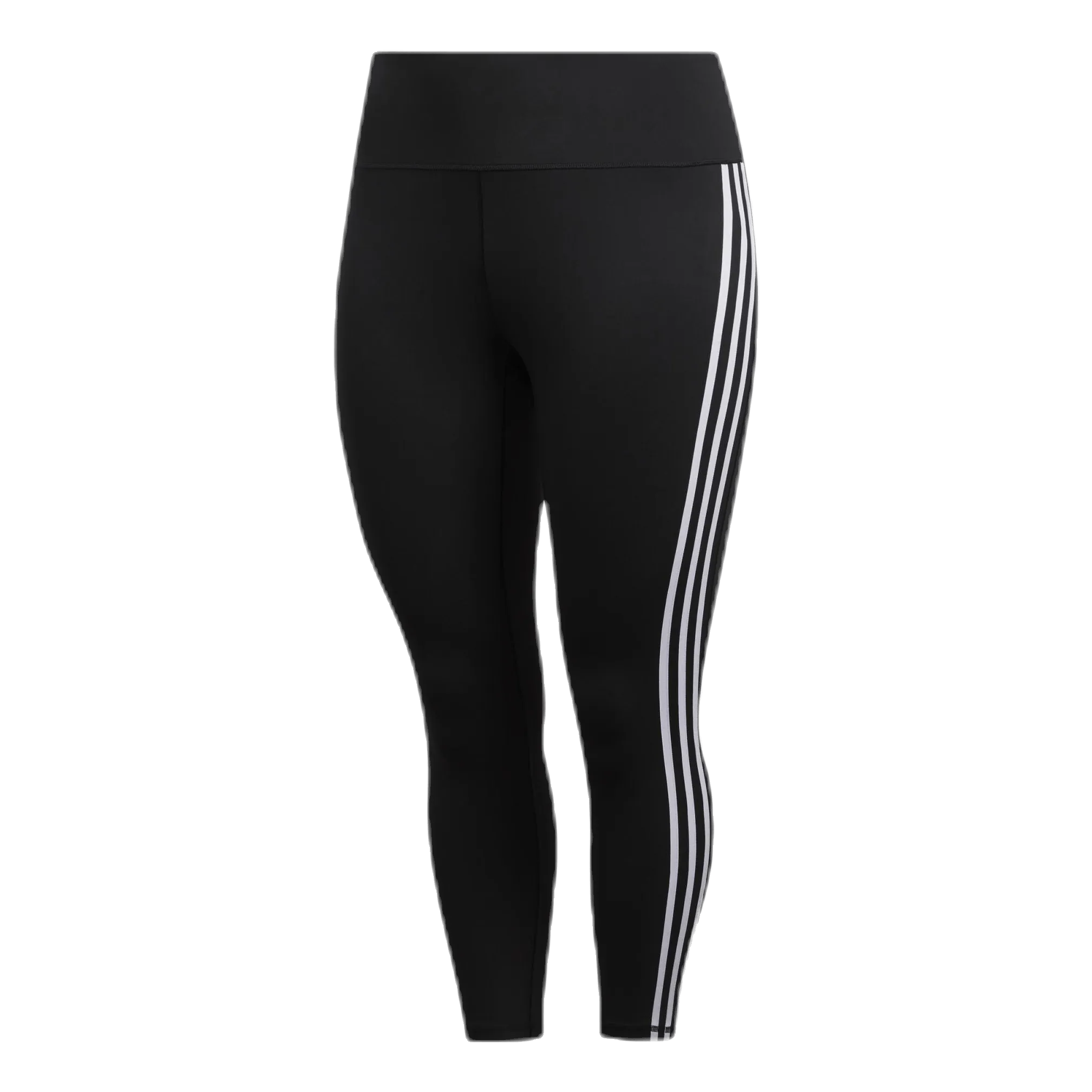 Adidas Believe This 2.0 3 Stripe 7/8 Tight Plus Size Black / White