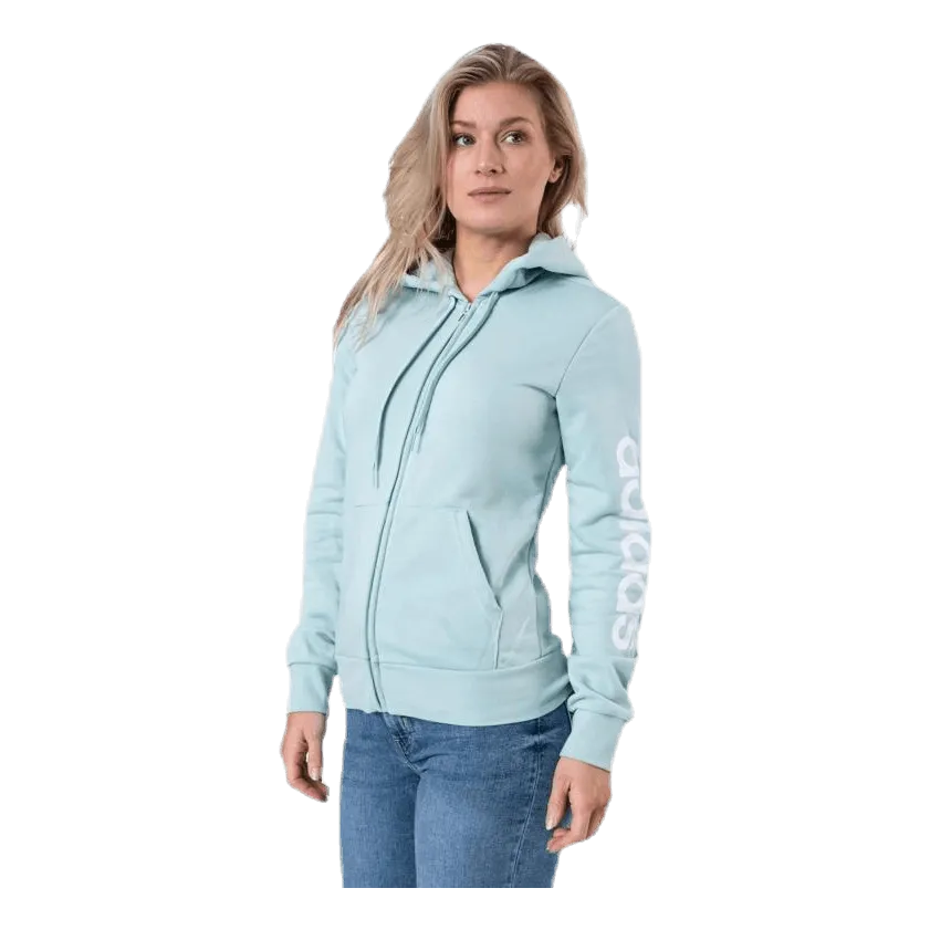 Adidas Linear Full Zip Hood Blue