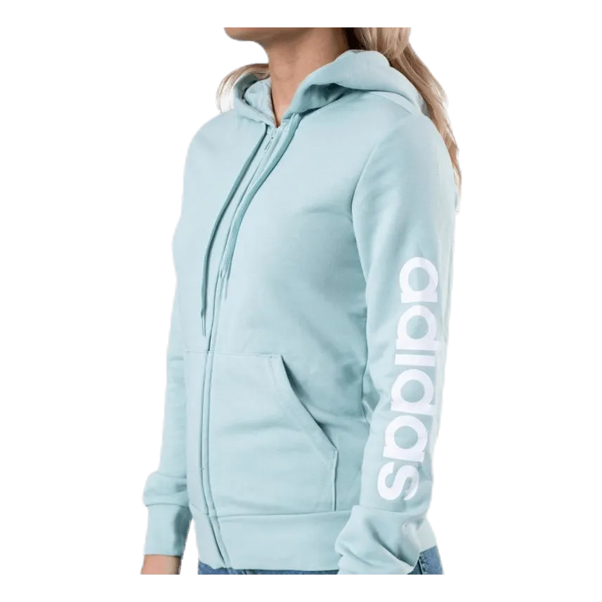 Adidas Linear Full Zip Hood Blue