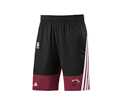 Adidas Short NBA Miami Heat (negro/granate/blanco)