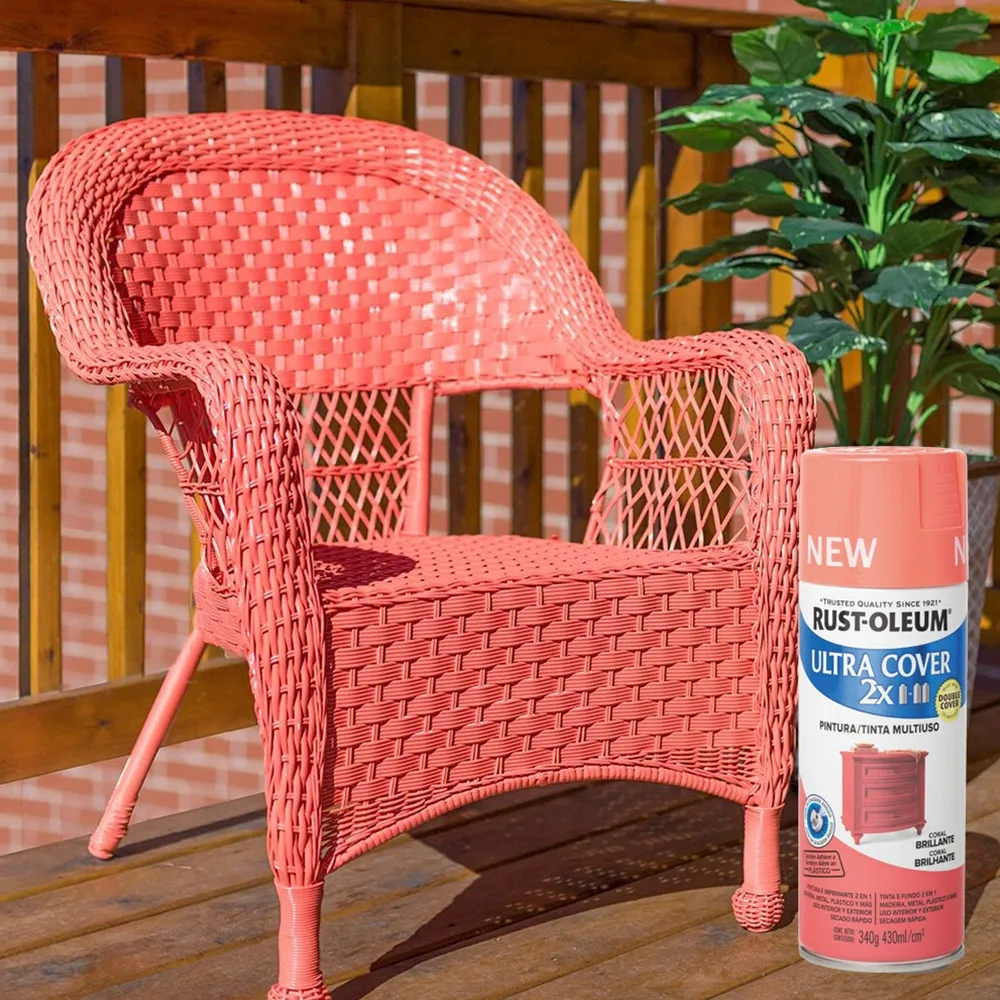 Aerosol Multiusos Ultra Cover 2x Coral Brillante 340g