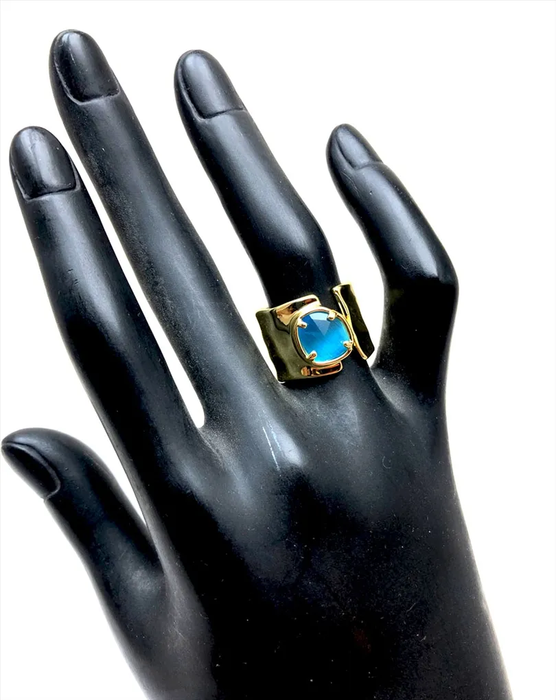 ANILLOS DE MUJER AZULES JOYAS ELEGANTES PARA LA MUJER COSMOPOLITA