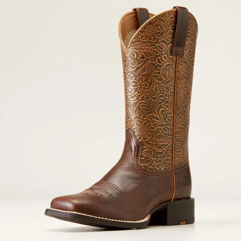 Ariat Round Up Wide Square Toe Western Boot