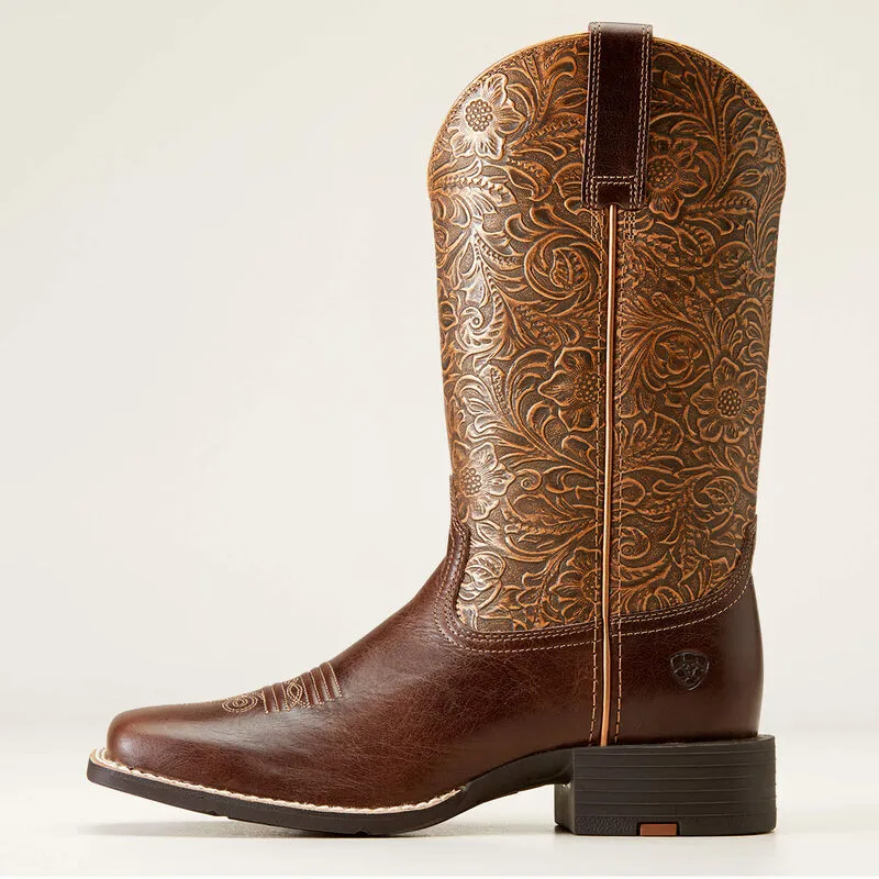 Ariat Round Up Wide Square Toe Western Boot
