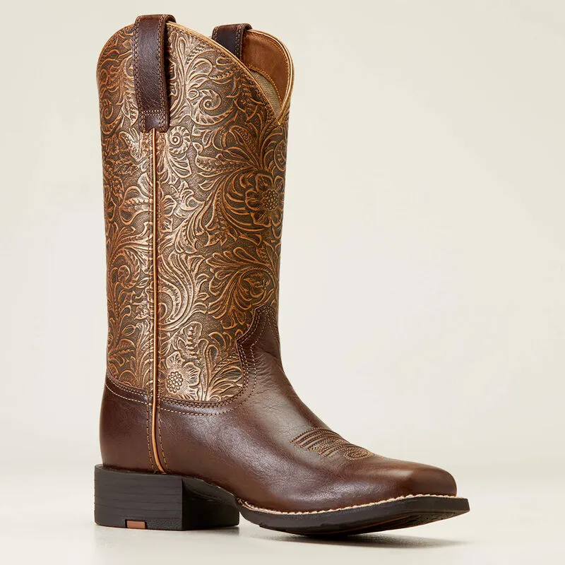 Ariat Round Up Wide Square Toe Western Boot