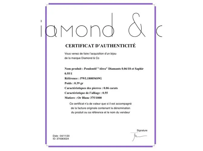 Autre Marque Colgante "abra" de Diamond & Co Hardware de plata 