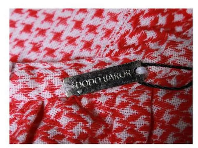 Autre Marque Vestido largo con espalda cruzada y borlas en rojo y blanco Baror de Dodo Roja 