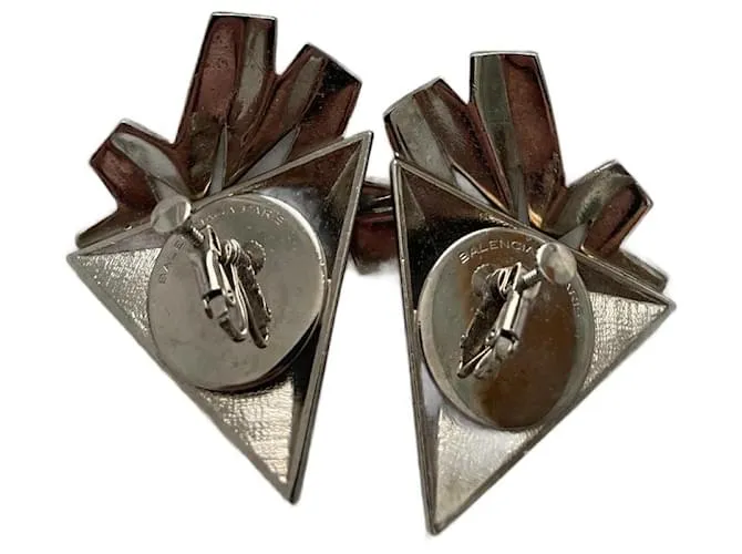 Balenciaga Aretes Púrpura Hardware de plata 
