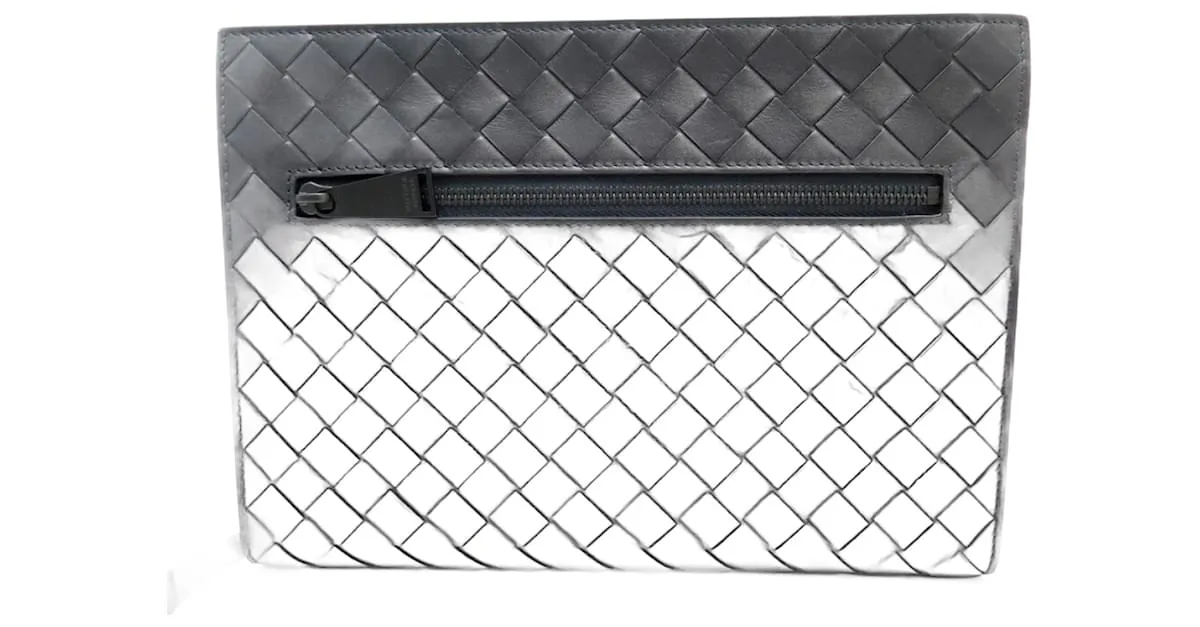 Balenciaga BOTTEGA VENETTA POUCH BAG PORTA DOCUMENTOS 601056 POUCH PIEL AZUL Azul marino 