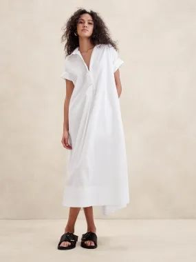 BANANA REPUBLIC VESTIDO MUJER CRUZ POPLIN MAXI