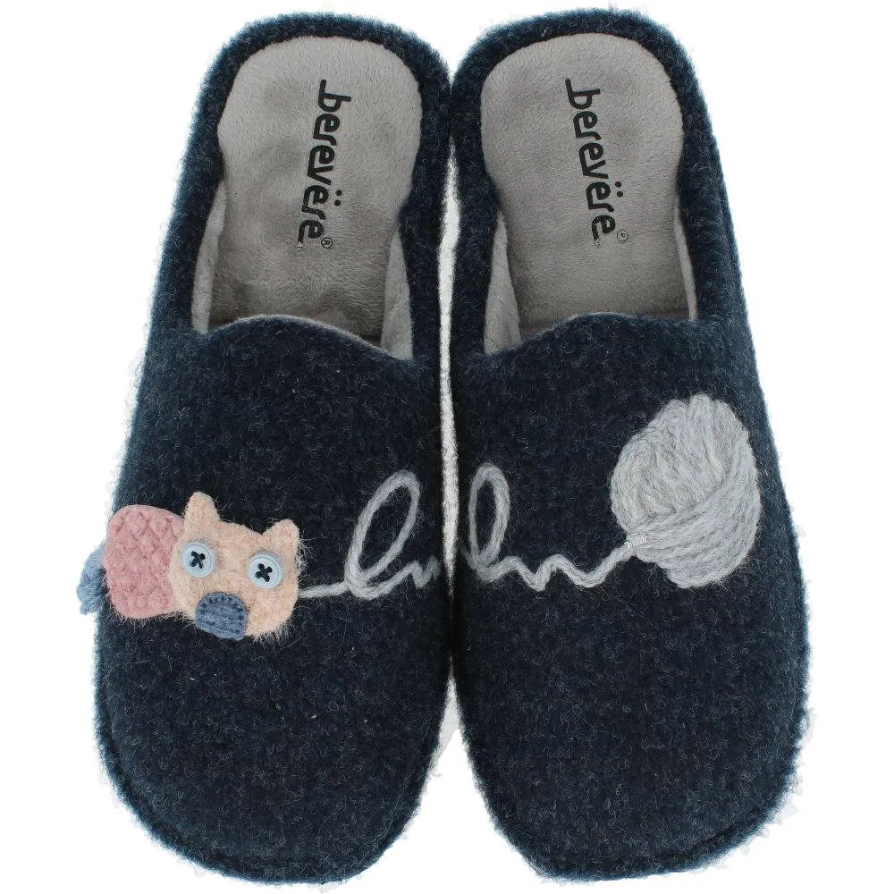 BEREVERE  ZAPATILLAS DE CASA MARINO GATO LANA