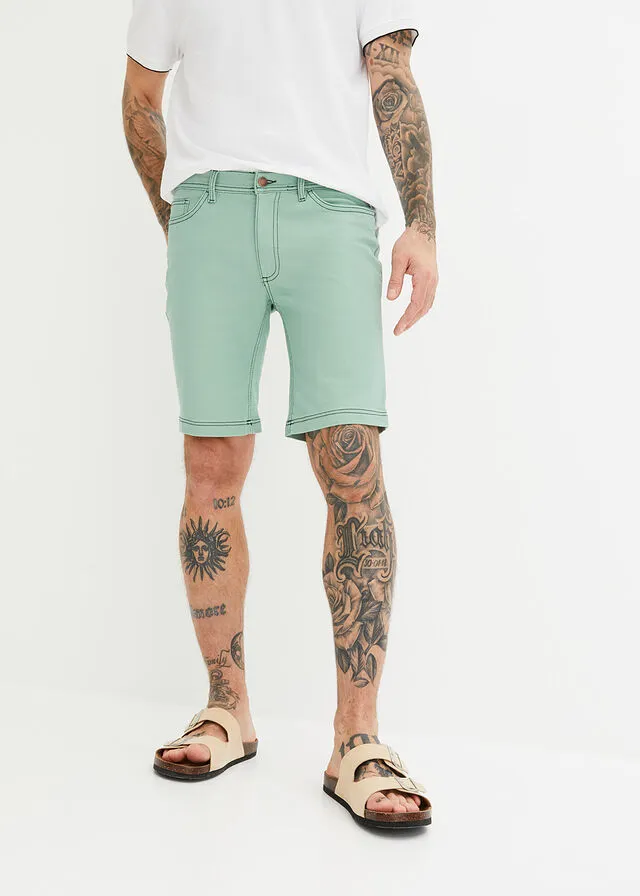 BERMUDA VAQUERA VERDE PASTELPINO