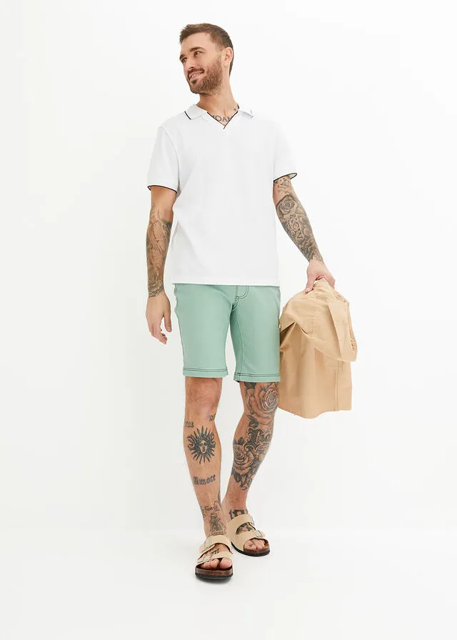 BERMUDA VAQUERA VERDE PASTELPINO