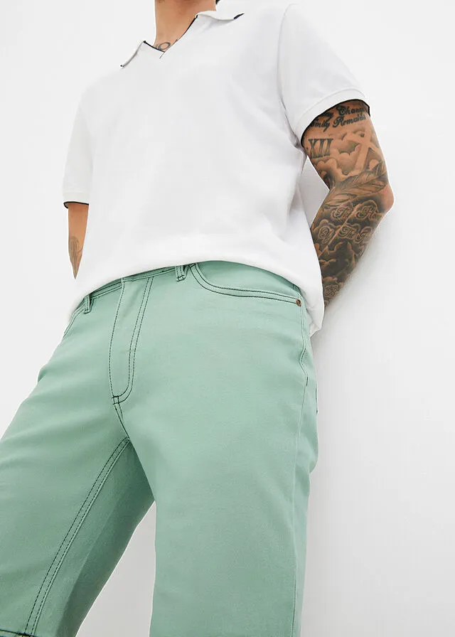 BERMUDA VAQUERA VERDE PASTELPINO