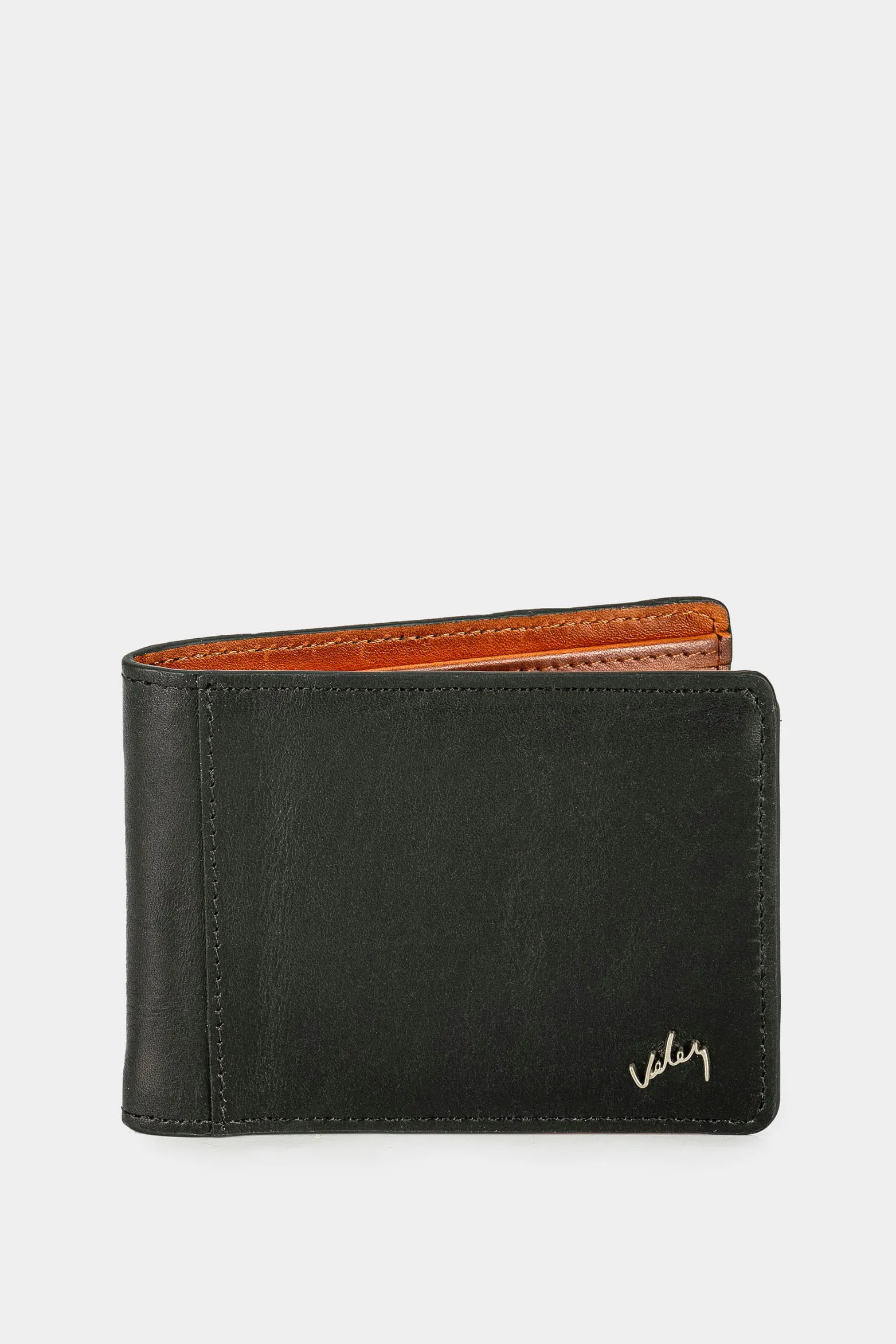 Billetera grosella de cuero para hombre vintage