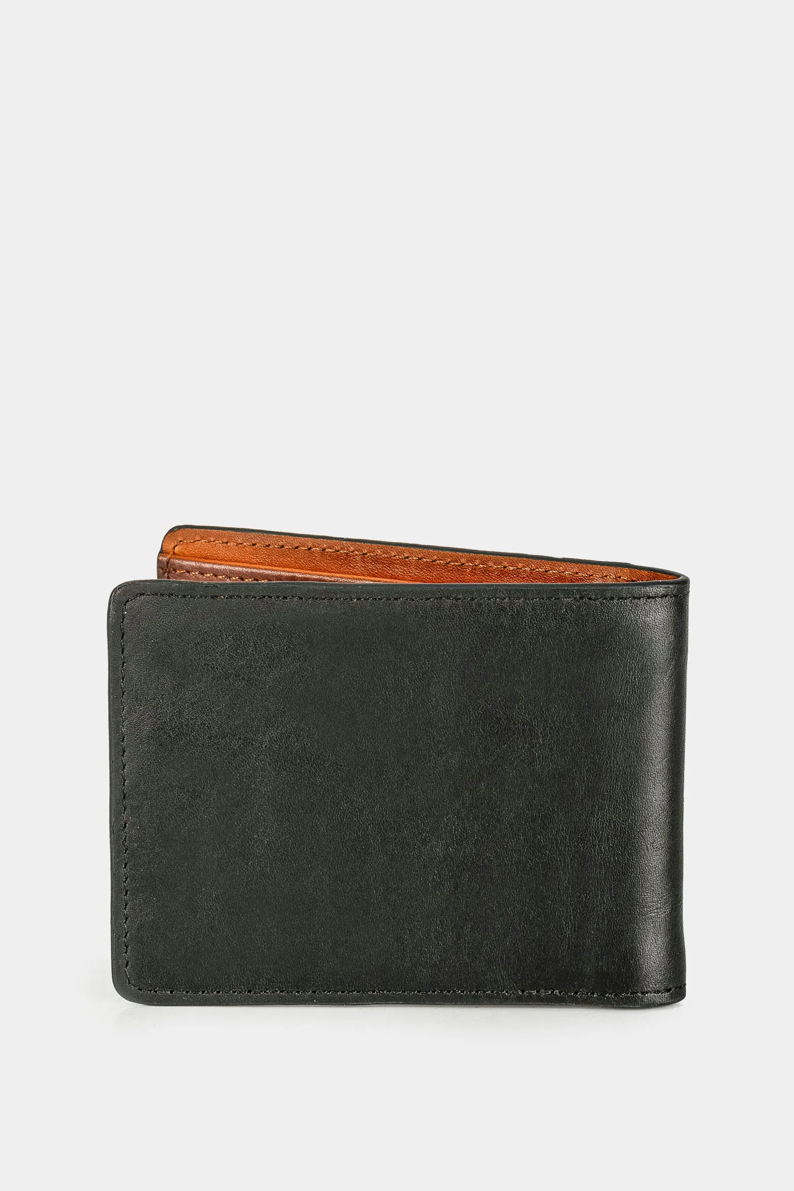 Billetera grosella de cuero para hombre vintage