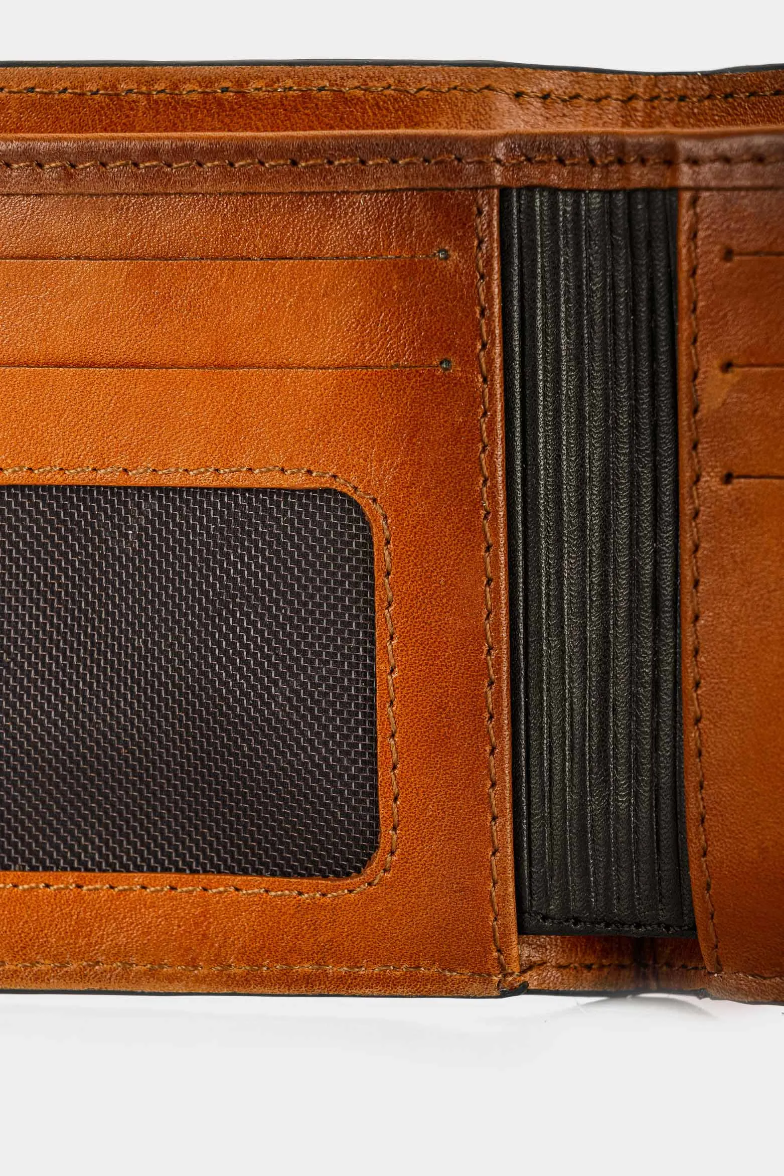 Billetera grosella de cuero para hombre vintage