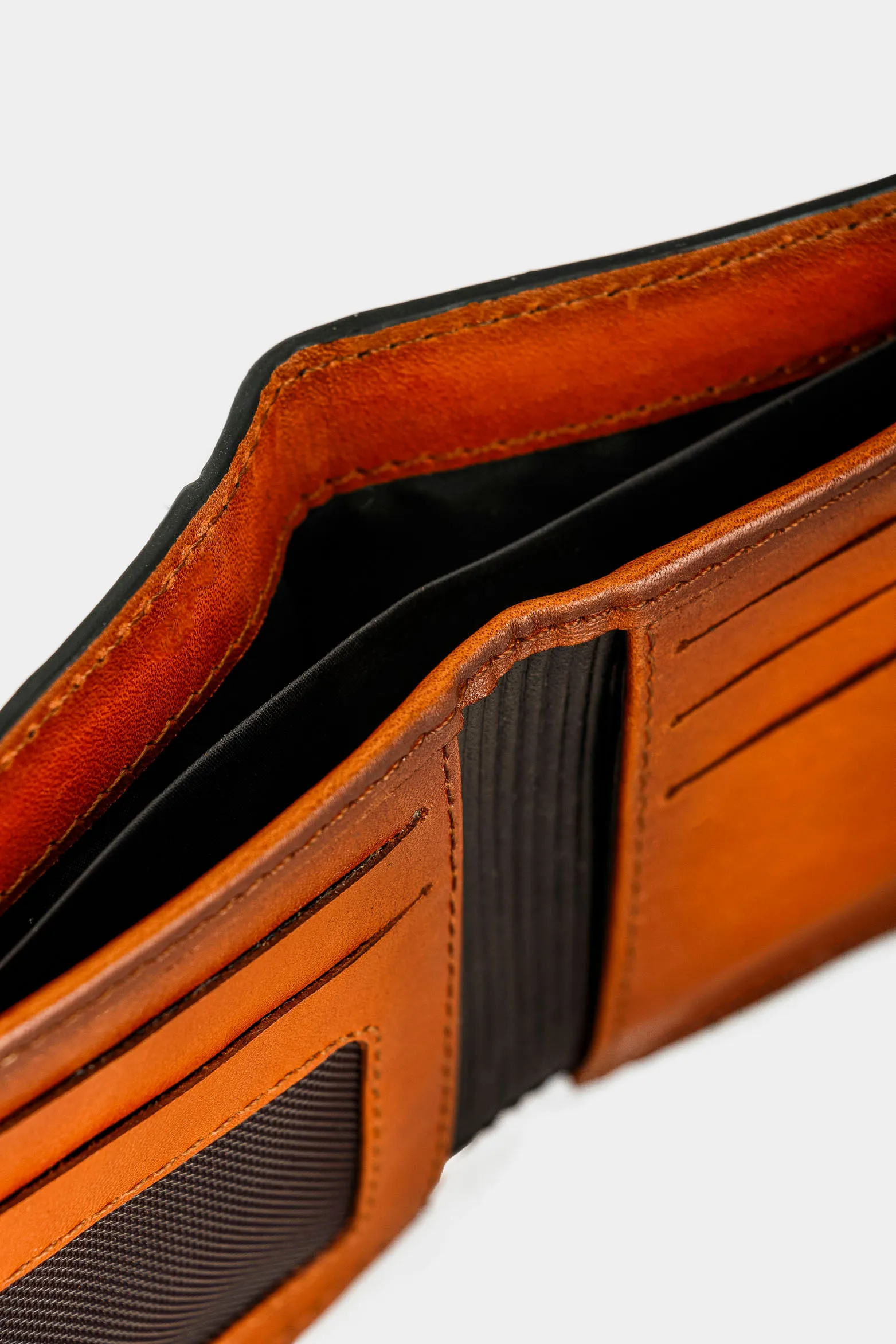 Billetera grosella de cuero para hombre vintage