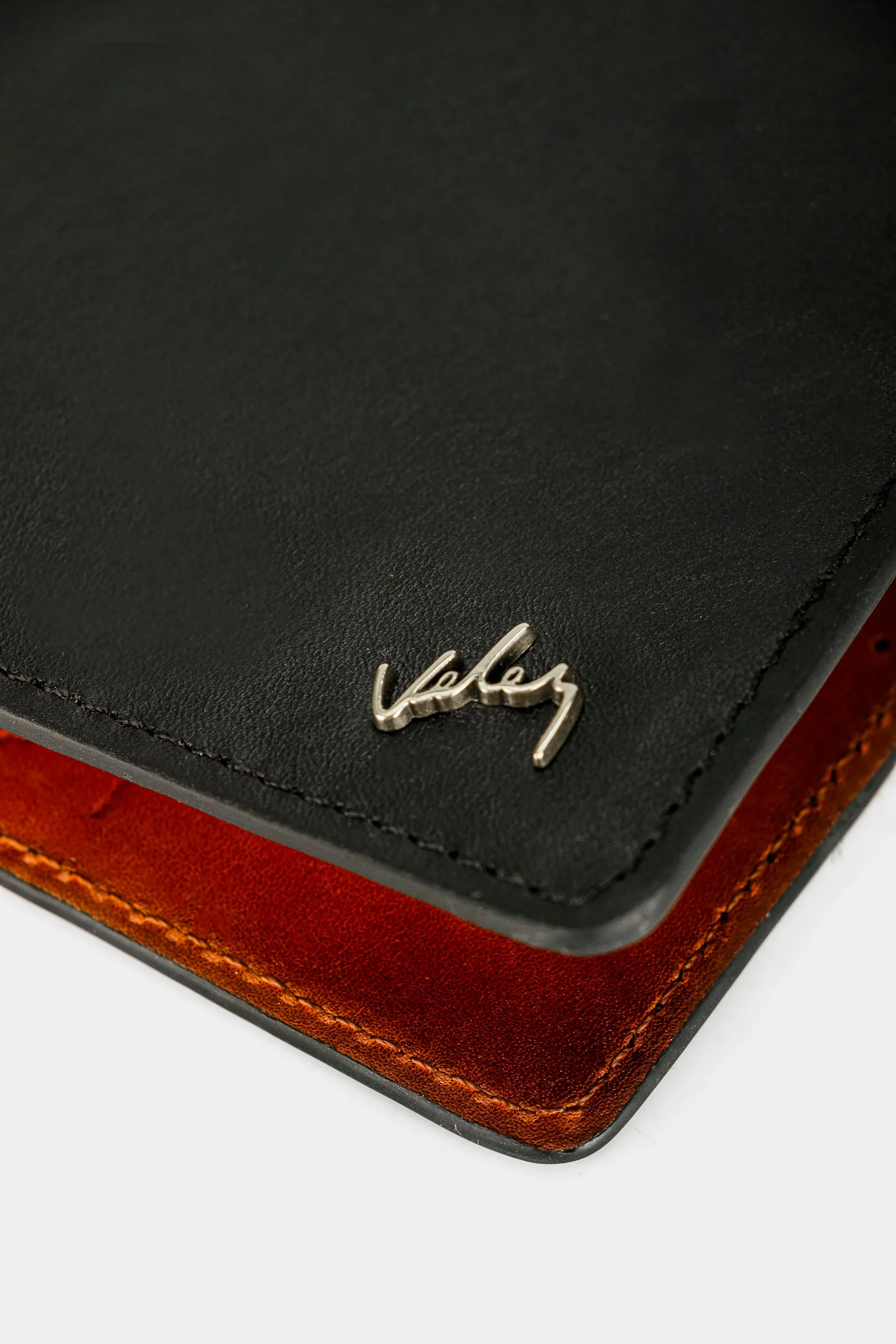 Billetera grosella de cuero para hombre vintage