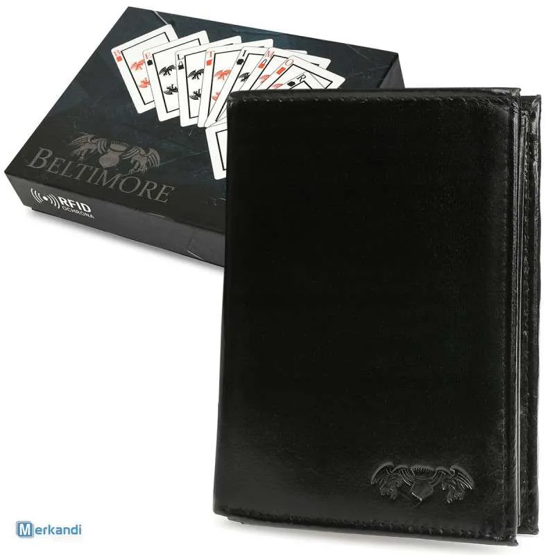Billeteras de cuero al por mayor | Billetera de cuero genuino para hombre Beltimore
