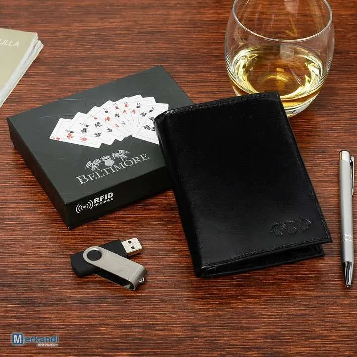 Billeteras de cuero al por mayor | Billetera de cuero genuino para hombre Beltimore