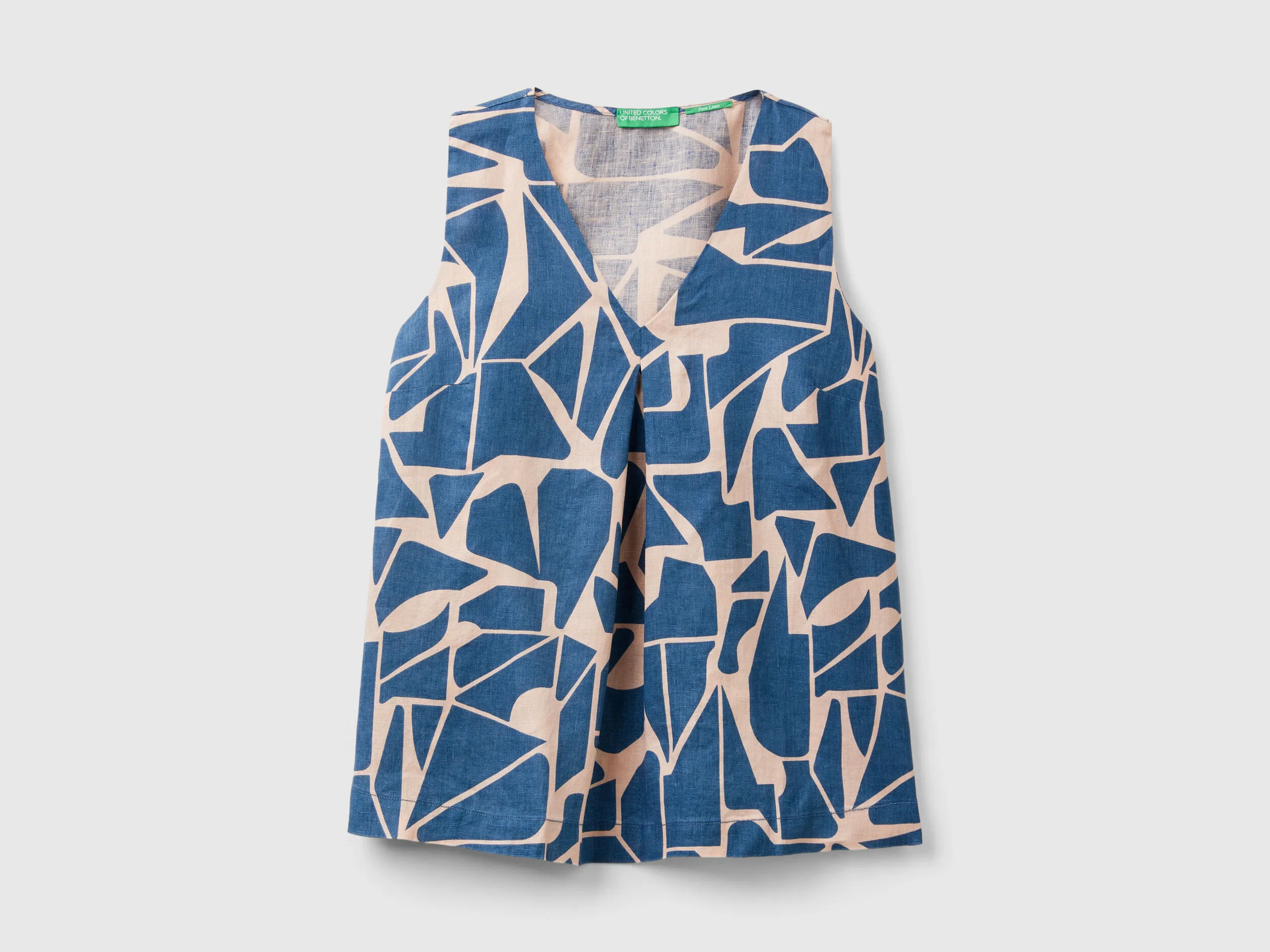 Blusa de lino estampado