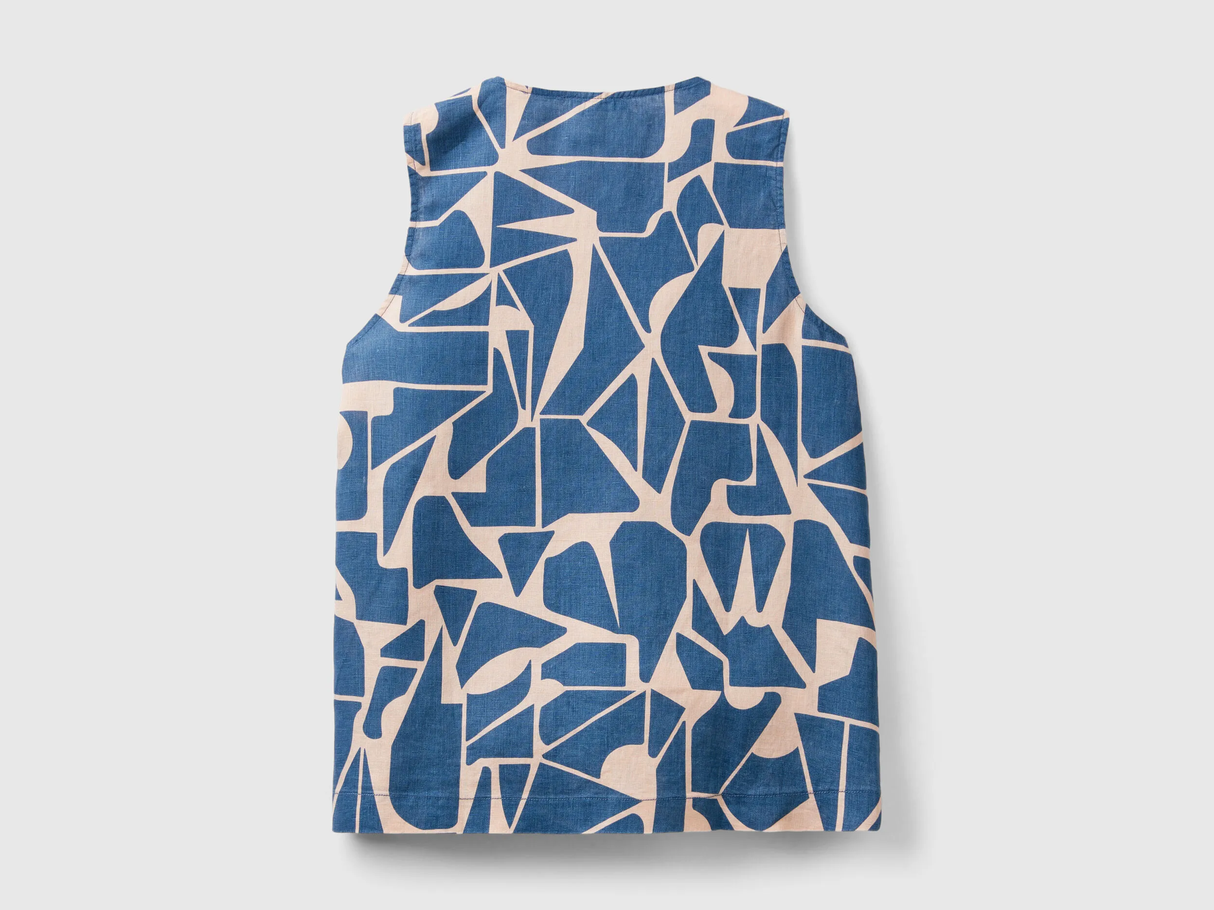 Blusa de lino estampado