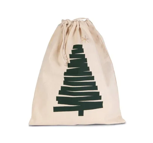 Bolsa Algodón Cierre Cordón, Diseño De Pino