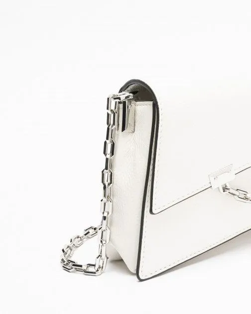 Bolso de hombro Karl Lagerfeld K/Seven 2.0 CB Leather Blanco