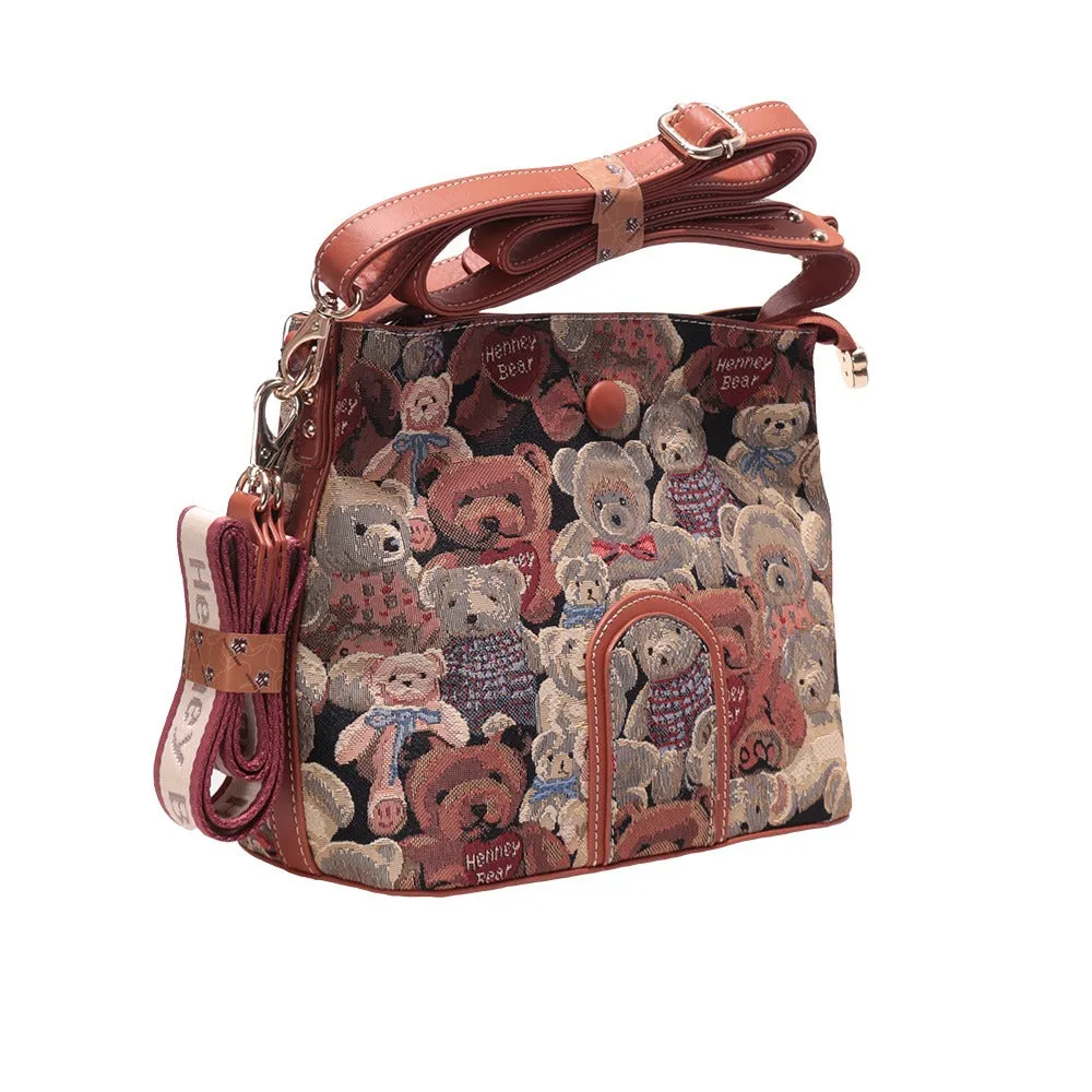 BOLSO DE MANO TIPO SATCHEL OSOS HENNEY BEAR H357