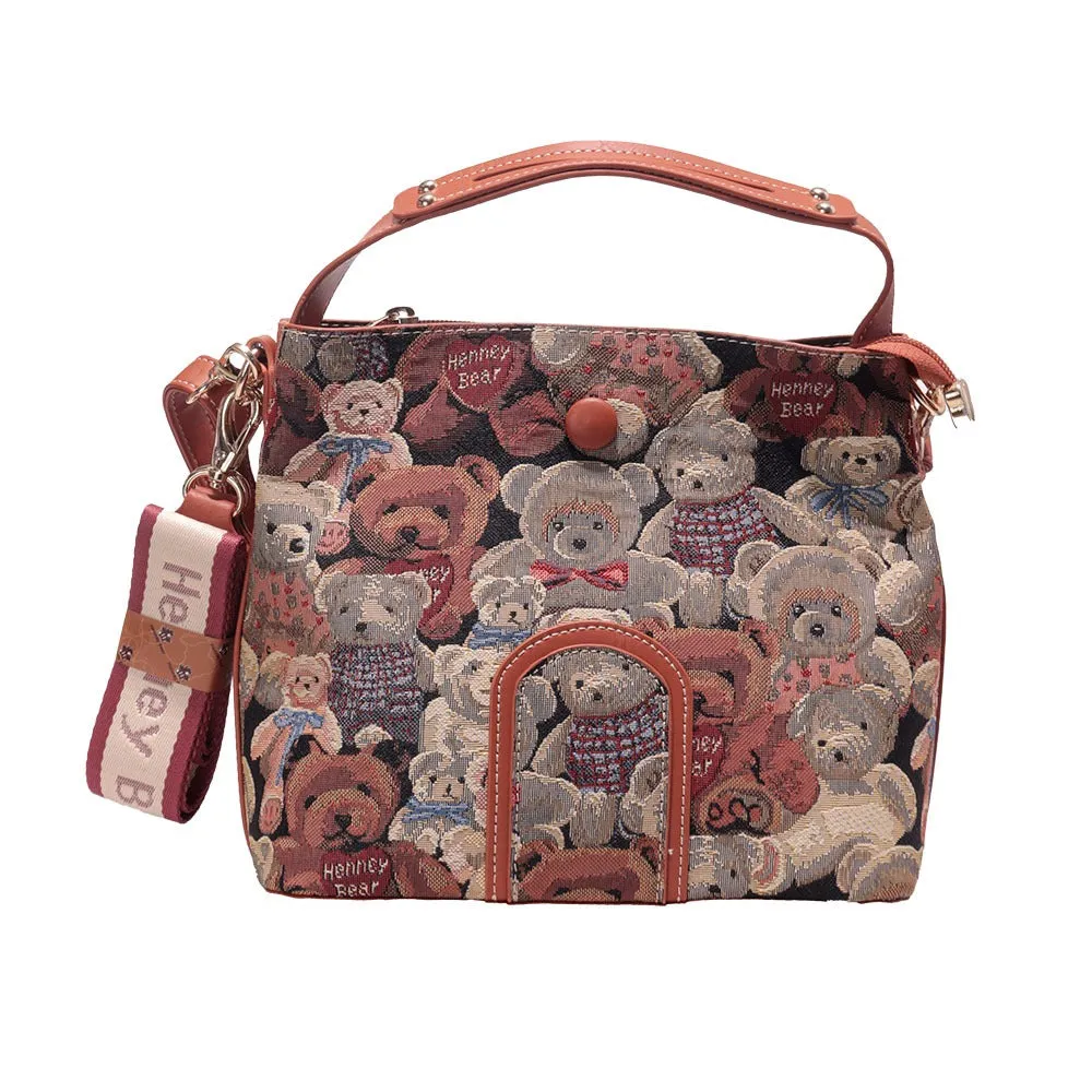 BOLSO DE MANO TIPO SATCHEL OSOS HENNEY BEAR H357