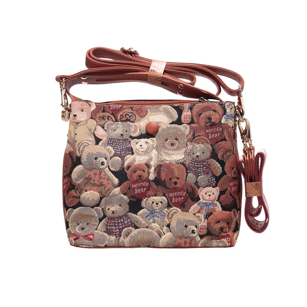 BOLSO DE MANO TIPO SATCHEL OSOS HENNEY BEAR H357