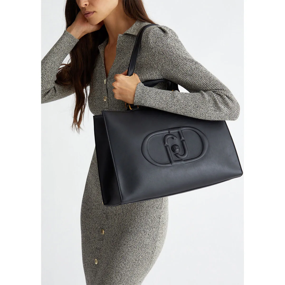 Bolso tote con logotipo monograma