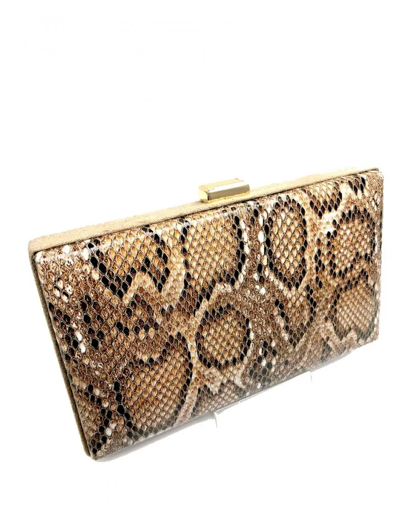BOLSOS DE FIESTA MARRONES DIBUJO DE SERPIENTE, PRECIOSO PARA COMBINAR CON TU VESTIDO DE FIESTA O NOCHE