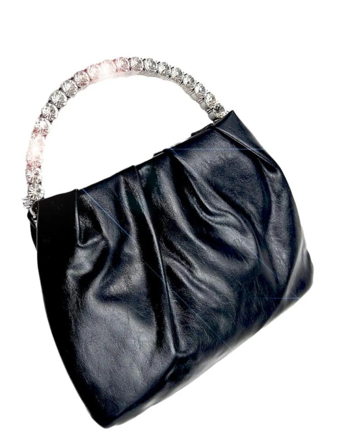 BOLSOS INVITADA NEGROS MUY ORIGINALES CON ASA JOYA PARA BODAS DE TARDE NOCHE