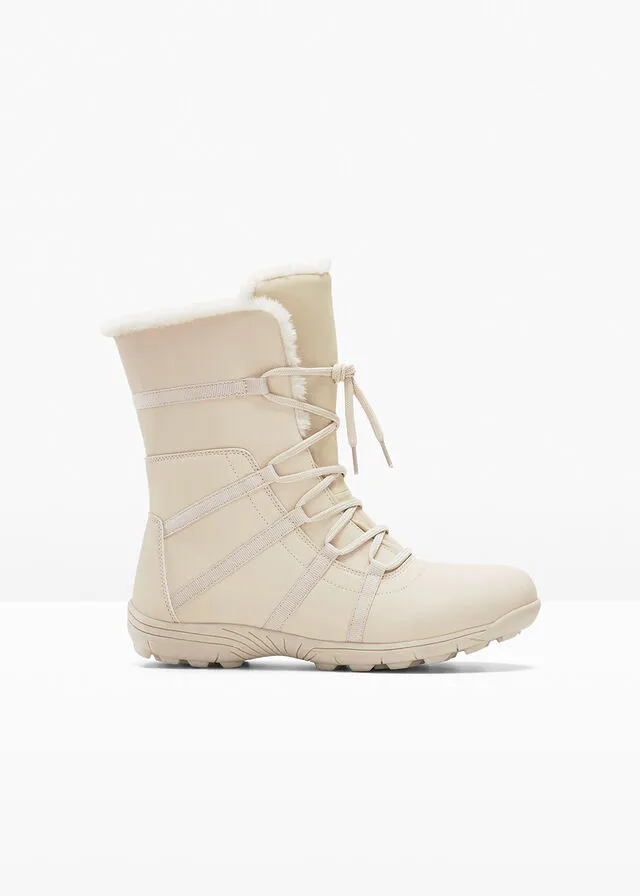 Botas de cordones para invierno gris guijarro