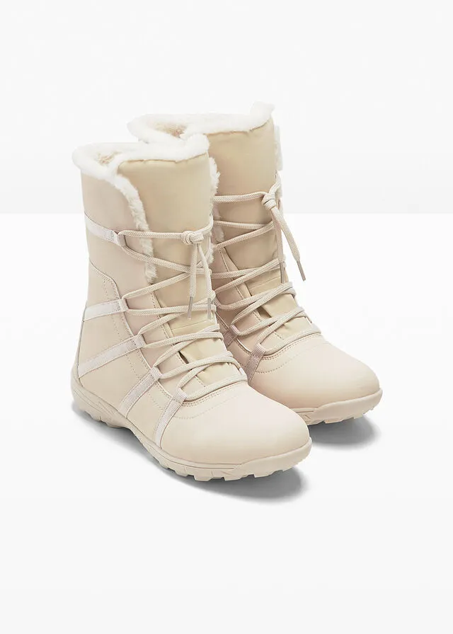 Botas de cordones para invierno gris guijarro