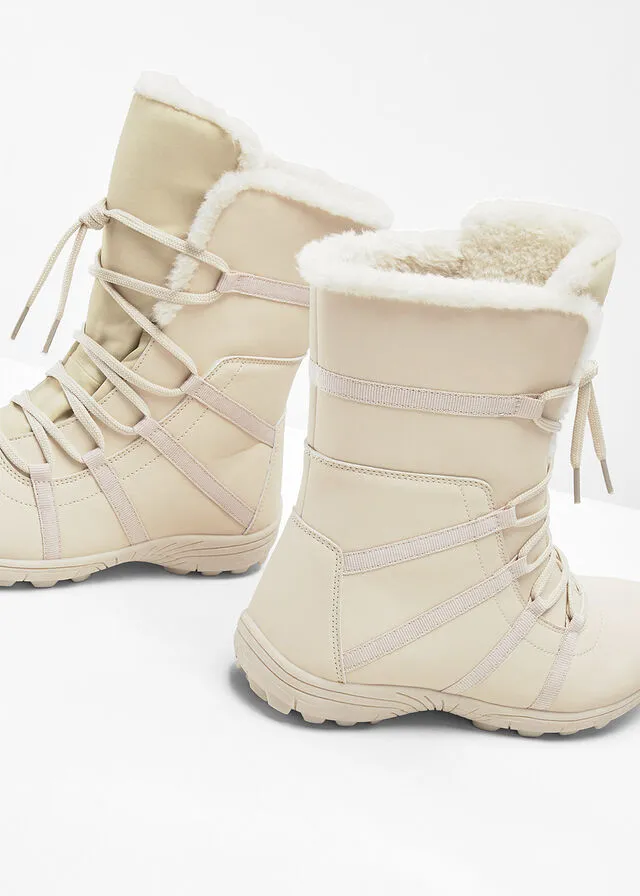 Botas de cordones para invierno gris guijarro