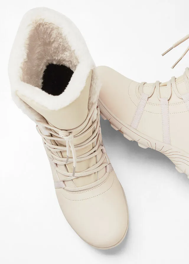 Botas de cordones para invierno gris guijarro